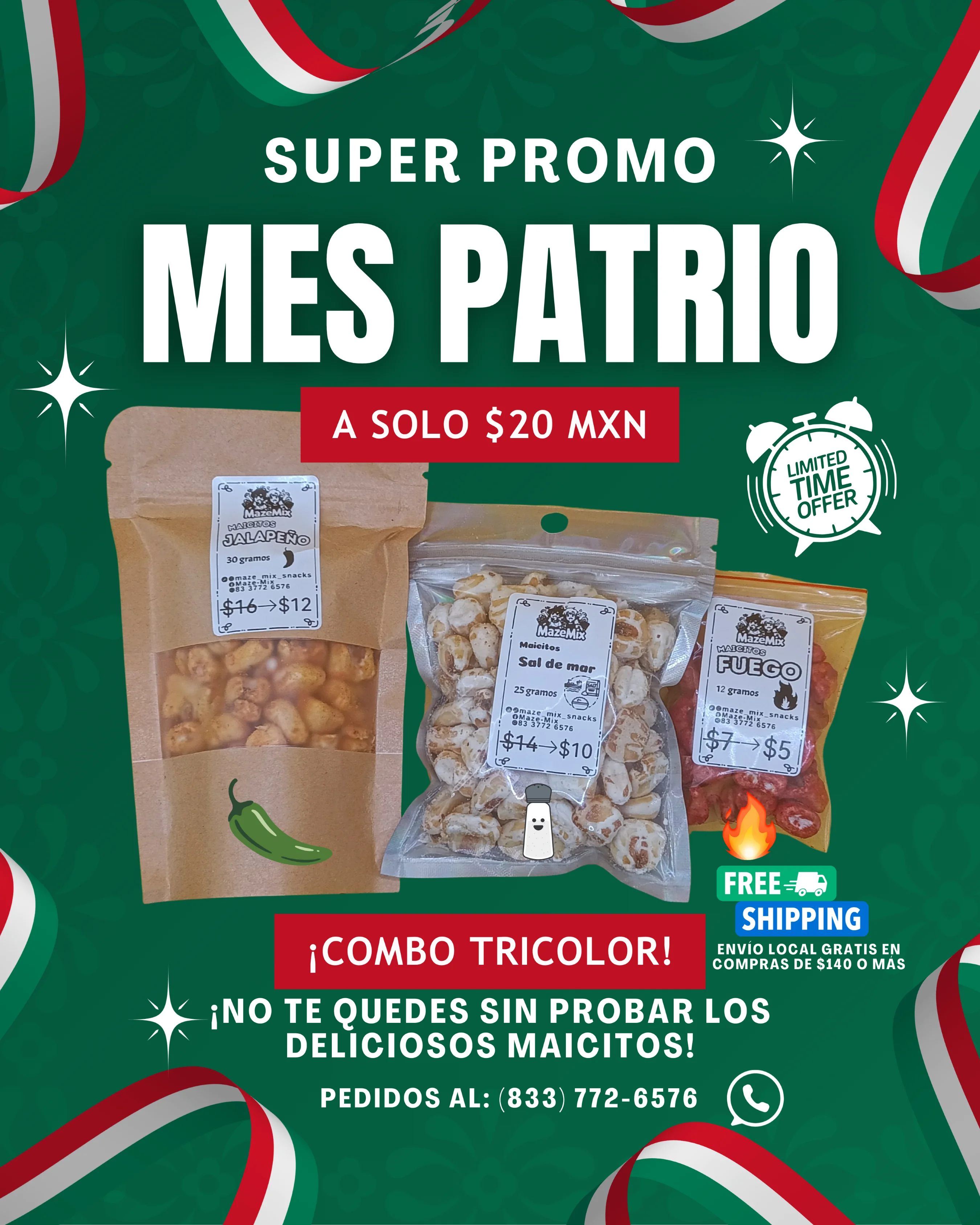 Combo Tricolor - Super Promo Mes Patrio
